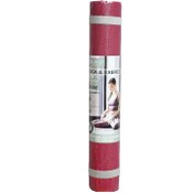Wholesale - 68"x24" (4mm) ADURO BURGUNDY YOGA & EXERCISE MAT W/CARRYING STRAP C/P 12, UPC: 849813022836